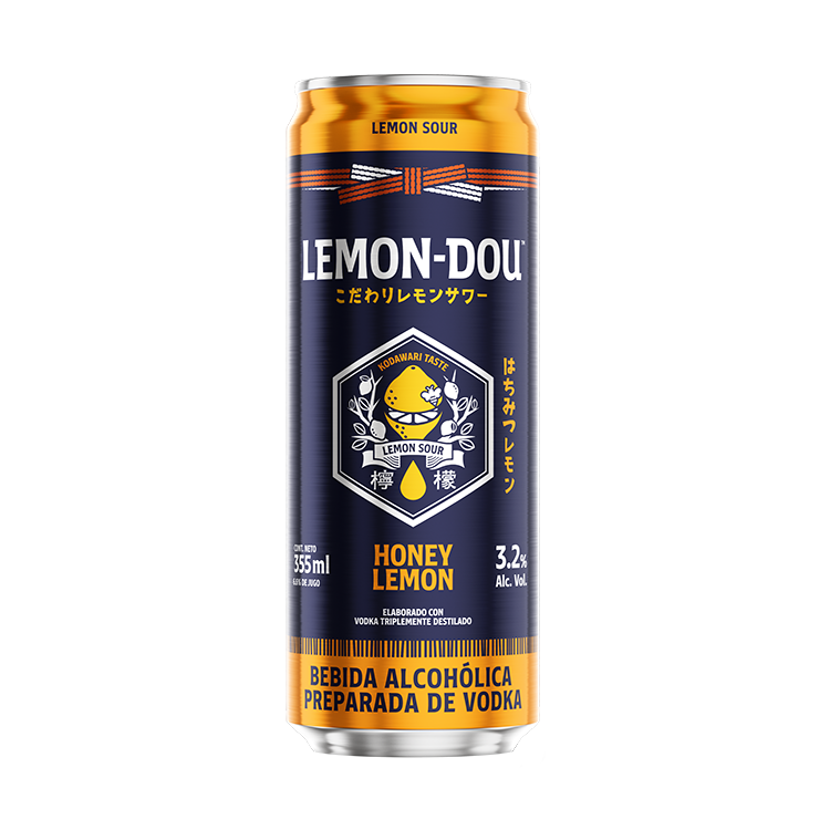 Una lata de bebida Lemon Dou Honey Lemon