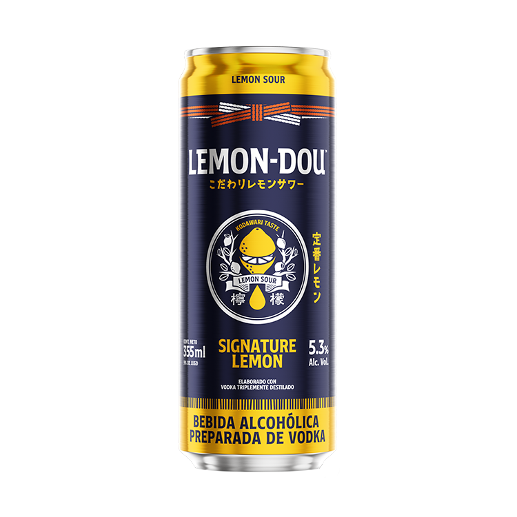 Una lata de bebida Lemon Dou Signature Lemon